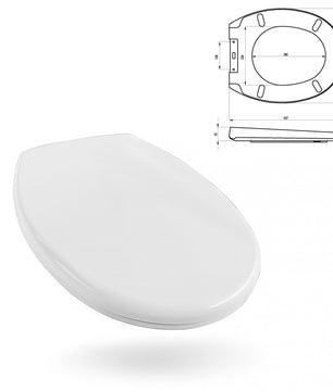 WC Sitz mit Absenkautomatik oval Duroplast weiß bis 150kg belastbar Quick Release Funktion 5