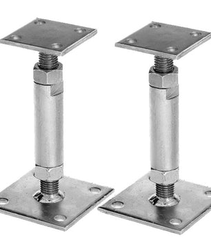 GAH Alberts Pfostenträger mit 2 Platten höhenverstellbar 2 Stück