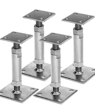 GAH Alberts Pfostenträger mit 2 Platten höhenverstellbar 4 Stück