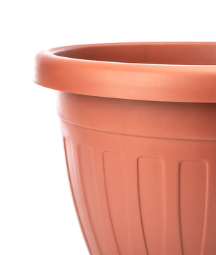 6x Blumentopf mit passendem Untersetzer rund ø40xH31 cm terracotta wetterfest UV-beständig 5