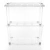 3x 60 L Aufbewahrungsbox mit Deckel groß rollbar transparent - stabile & robuste Box  6