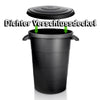 2x Universaltonne mit Deckel + 2 Tragegriffen 80 L SCHWARZ wetterfest Mülltonne Regentonne 4