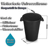 2x Universaltonne mit Deckel + 2 Tragegriffen 80 L SCHWARZ wetterfest Mülltonne Regentonne 5