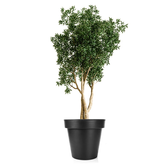 Blumentopf XXL ø60 cm classic anthrazit mit 360 Grad Rollen verschließbarer Wasserablauf