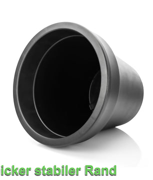 2x Blumentopf XXL ø60 cm classic anthrazit + 360 Grad Rollen verschließbarer Wasserablauf 4