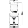 6 Stück Cocktailgläser 420 ml - standfestes + hochwertiges Cocktailglas - Longdrinkgläser 5