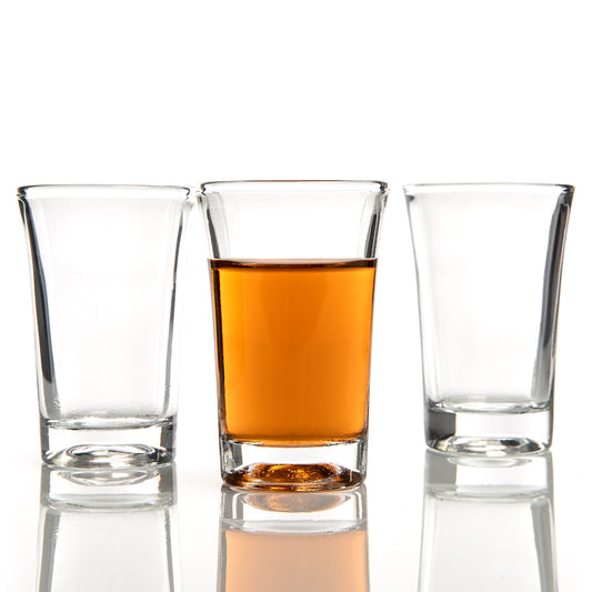 BigDean 12er Set Schnapsgläser 4cl spülmaschinenfest lebensmittelecht - robuste Shotgläser aus Glas - standfest gegen Umkippen - Shot Gläser für Wodka, Ouzo, Sambuca, Tequila