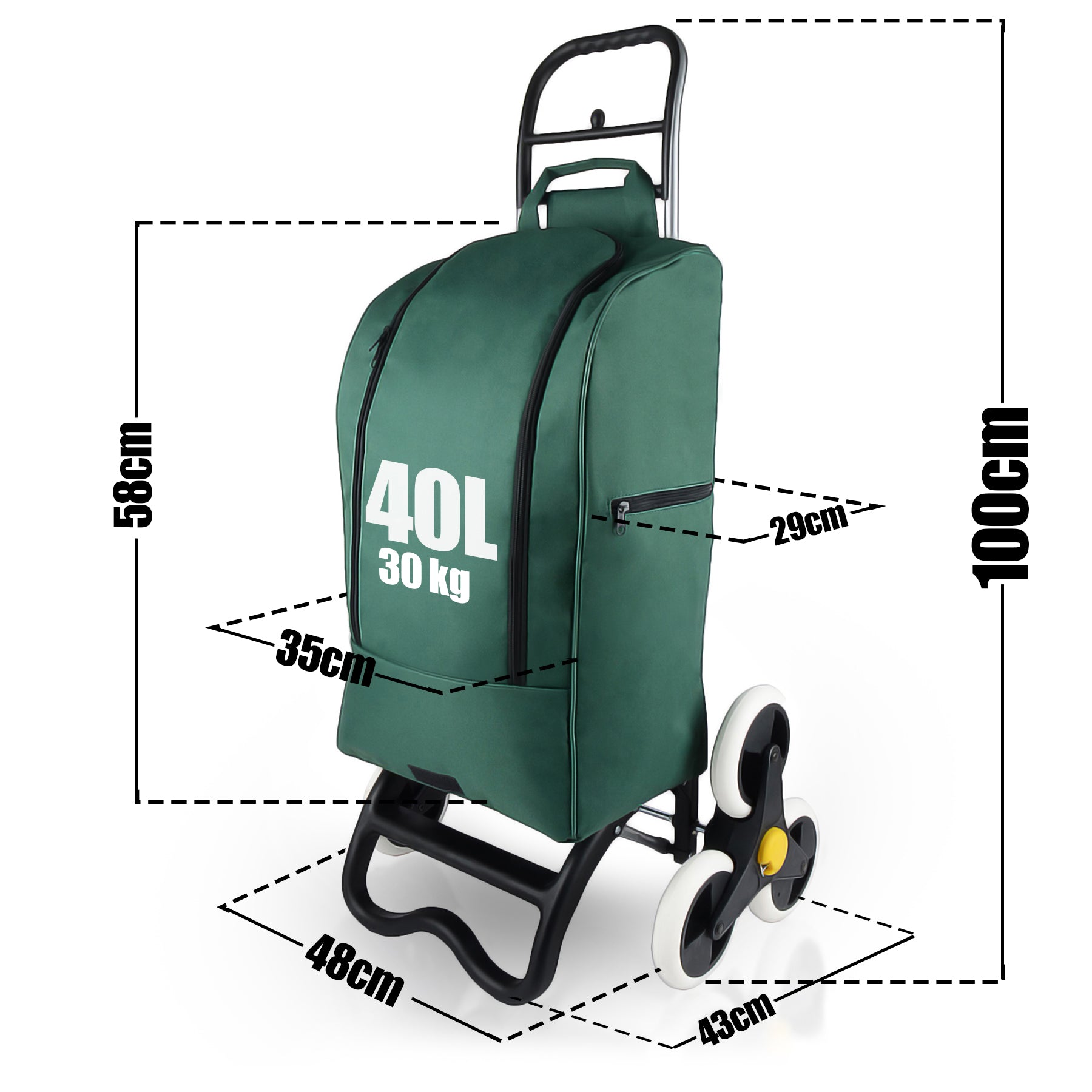 Kühltrolley Einkaufstrolley Treppensteiger Grün 5