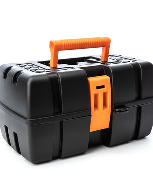 Werkzeugkiste groß mit 3 Laden Werkzeugkoffer leer 36x20x20 cm auch als Angelbox geeignet 2