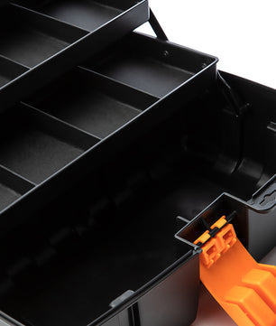 Werkzeugkiste groß mit 3 Laden Werkzeugkoffer leer 36x20x20 cm auch als Angelbox geeignet 4