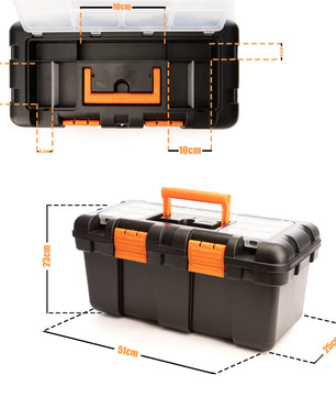 Werkzeugkoffer leer - aus schlagfestem Kunststoff - 51x25x23cm auch als Angelbox geeignet 4