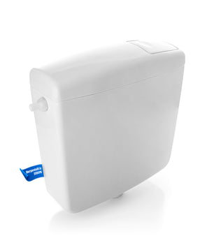 Aufputz Spülkasten für WC Toiletten Weiß 6 - 9 Liter Spartaste