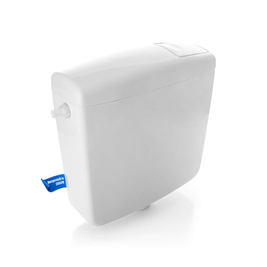 Aufputz Spülkasten für WC Toiletten Weiß 6 - 9 Liter Spartaste 1