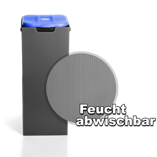 BigDean Müllsackständer Blau 80L - Sichtschutz für Gelben Sack Müllsackhalter Mülleimer 2