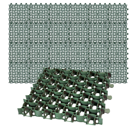 BigDean 24x Rasengitter Paddockplatte 50x50 cm Rasenmatten Rasenwaben Kiesgitter Parkplatzrasen 6 m² image 1