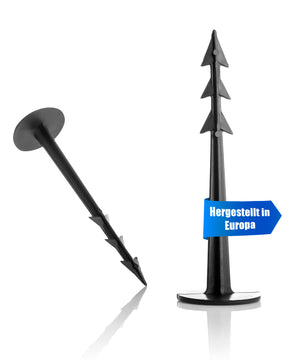 200x Erdnägel für Unkrautvlies mit 3 Widerhaken 12,5 cm