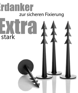 200x Erdnägel für Unkrautvlies mit 3 Widerhaken 12,5 cm 4