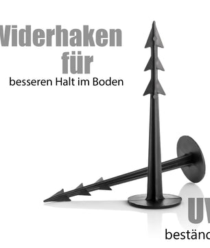 200x Erdnägel für Unkrautvlies mit 3 Widerhaken 12,5 cm 5