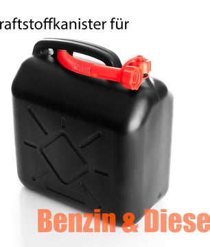 2x Benzinkanister 10L mit flexiblem Ausgießer - Kraftstoffkanister für Benzin & Diesel UN-Zulassung 2