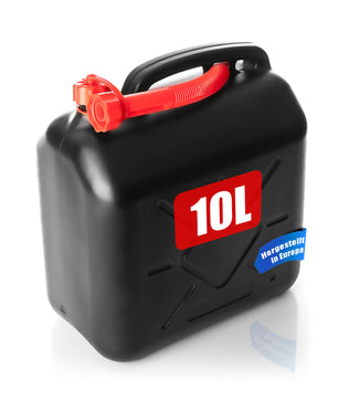 Benzinkanister 10L mit flexiblem Ausgießer - Kraftstoffkanister für Benzin & Diesel - UN-Zulassung 