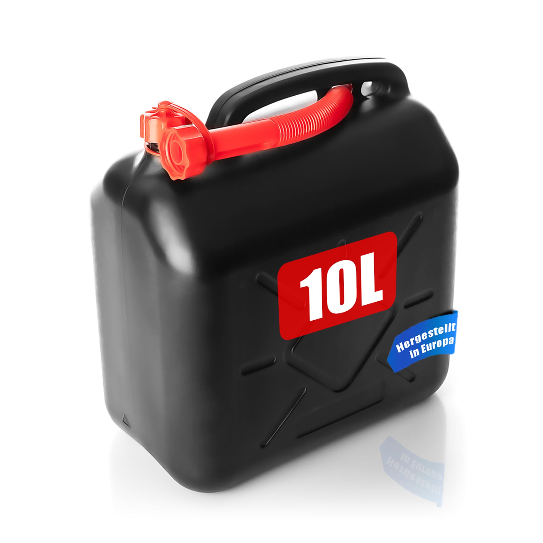 Benzinkanister 10L mit flexiblem Ausgießer - Kraftstoffkanister für Benzin & Diesel - UN-Zulassung 