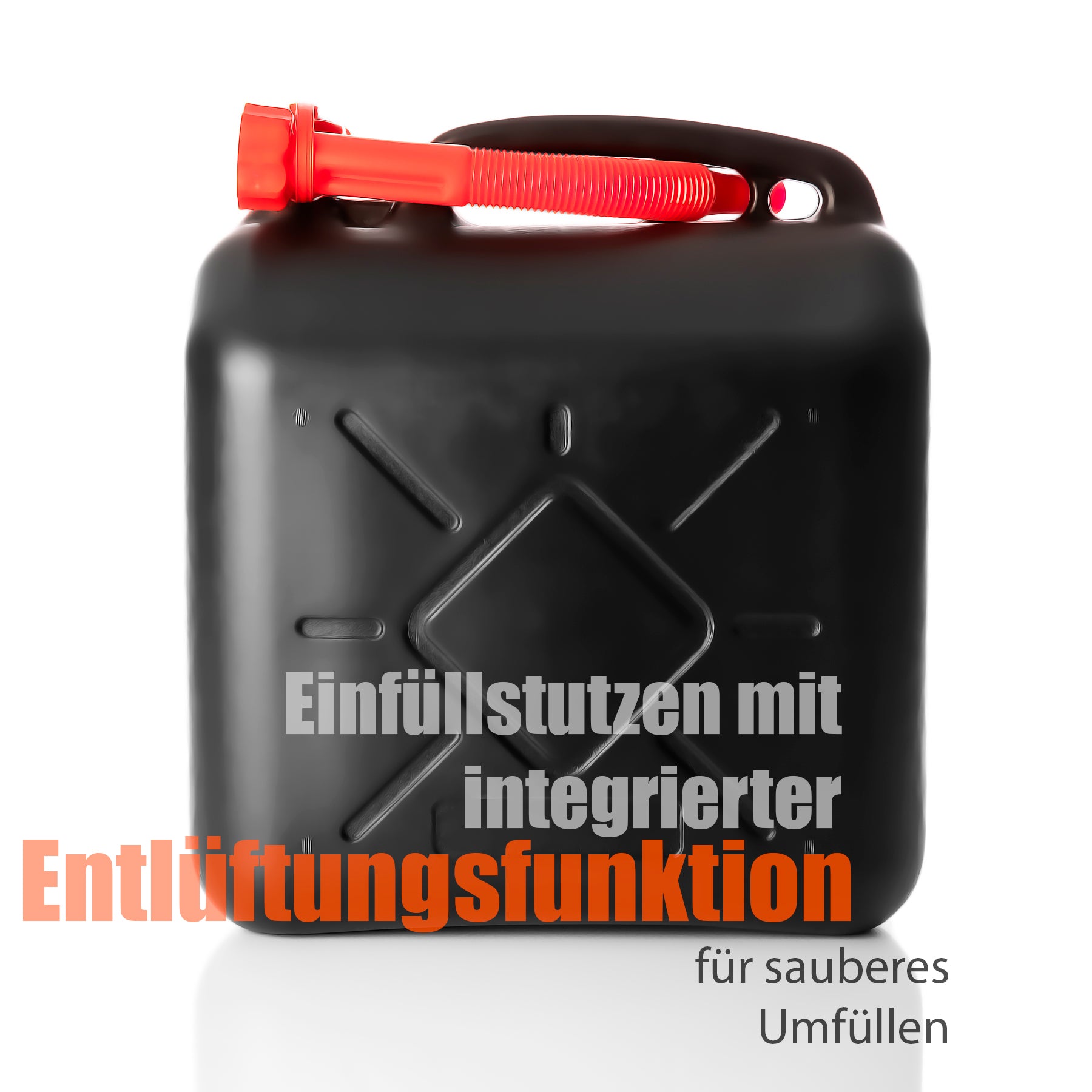 Benzinkanister 10L mit flexiblem Ausgießer - Kraftstoffkanister für Benzin & Diesel - UN-Zulassung  4