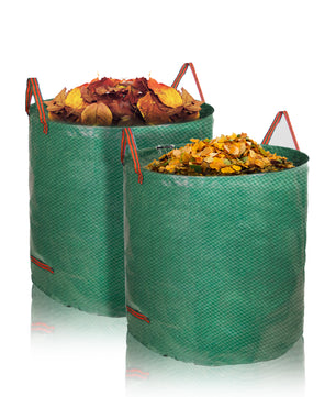 BigDean 2x 500L Laubsammler Gartenabfallsack– 150g/m² selbststehend 4 Griffe robust wasserdicht  6