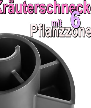 BigDean Kräuterspirale aus Kunststoff in Anthrazit BxH 54x34 cm – Kräuterschnecke - Blumentreppe 6