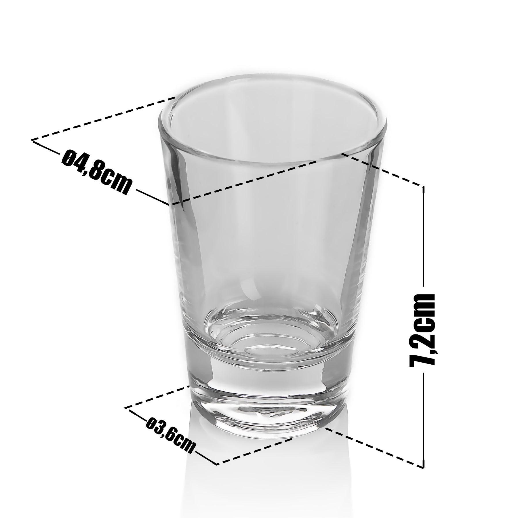 12 Schnapsgläser 6cl - standfeste Shotgläser aus Glas mit dickem Boden in Gastro Qualität 3