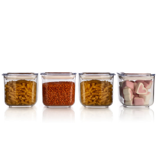 4x Vorratsdosen mit Deckel 750ml transparent BPA frei lebensmittelecht spülmaschinenfest