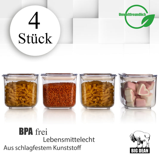 4x Vorratsdosen mit Deckel 750ml transparent BPA frei lebensmittelecht spülmaschinenfest 2