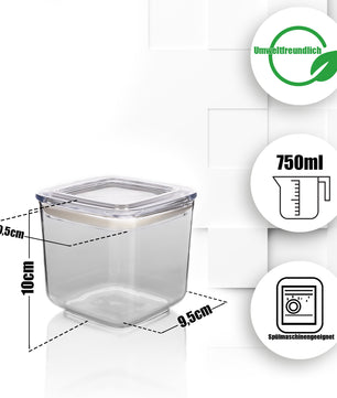 4x Vorratsdosen mit Deckel 750ml transparent BPA frei lebensmittelecht spülmaschinenfest 3