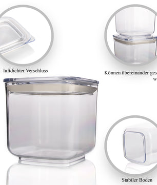 4x Vorratsdosen mit Deckel 750ml transparent BPA frei lebensmittelecht spülmaschinenfest 5