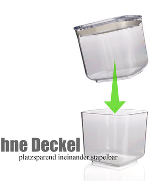 4x Vorratsdosen mit Deckel 750ml transparent BPA frei lebensmittelecht spülmaschinenfest 6