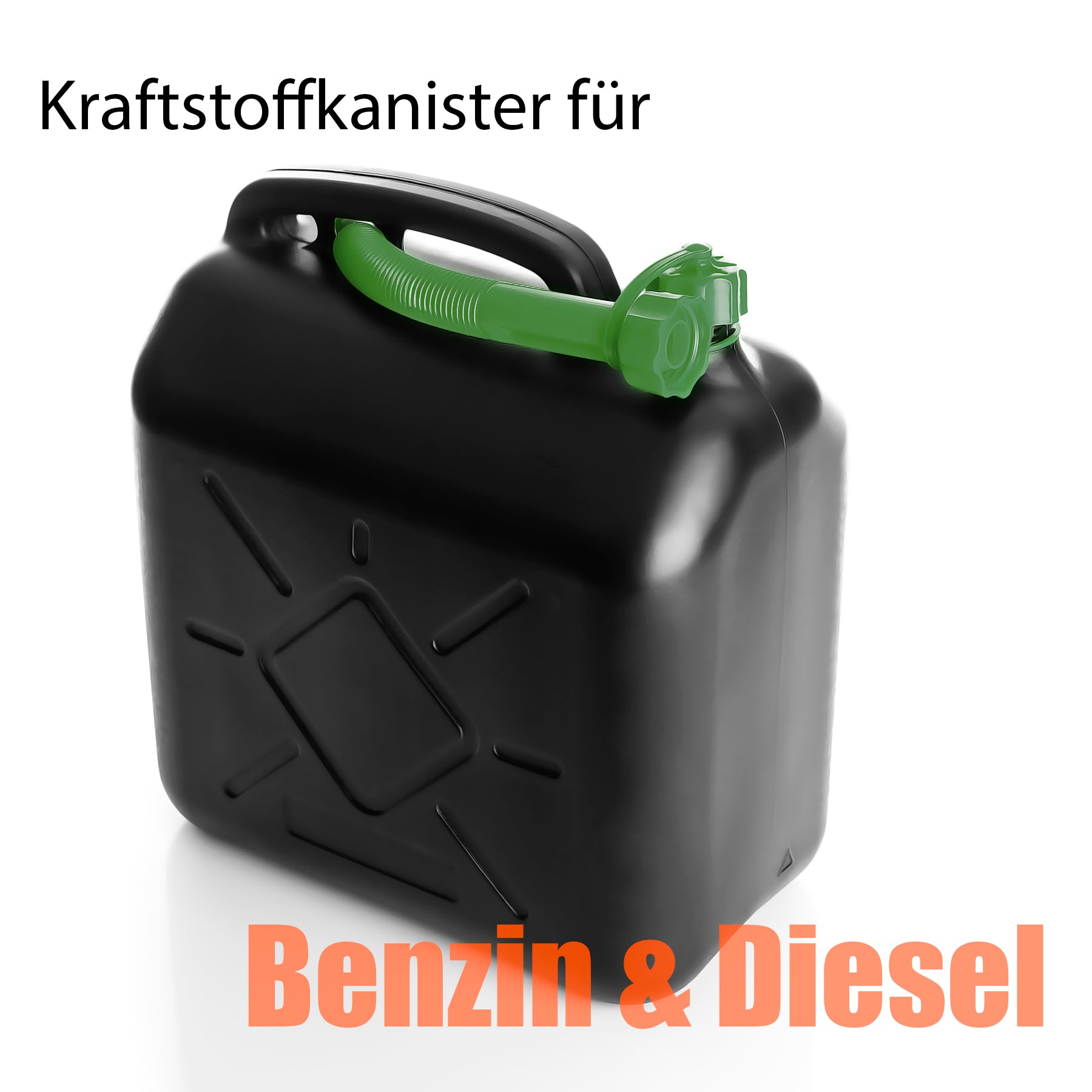 BigDean 2 Stück Benzinkanister 5L mit flexiblem Ausgießer - Kraftstoffkanister für Benzin & Diesel 2