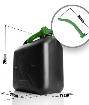 BigDean 2 Stück Benzinkanister 5L mit flexiblem Ausgießer - Kraftstoffkanister für Benzin & Diesel 3