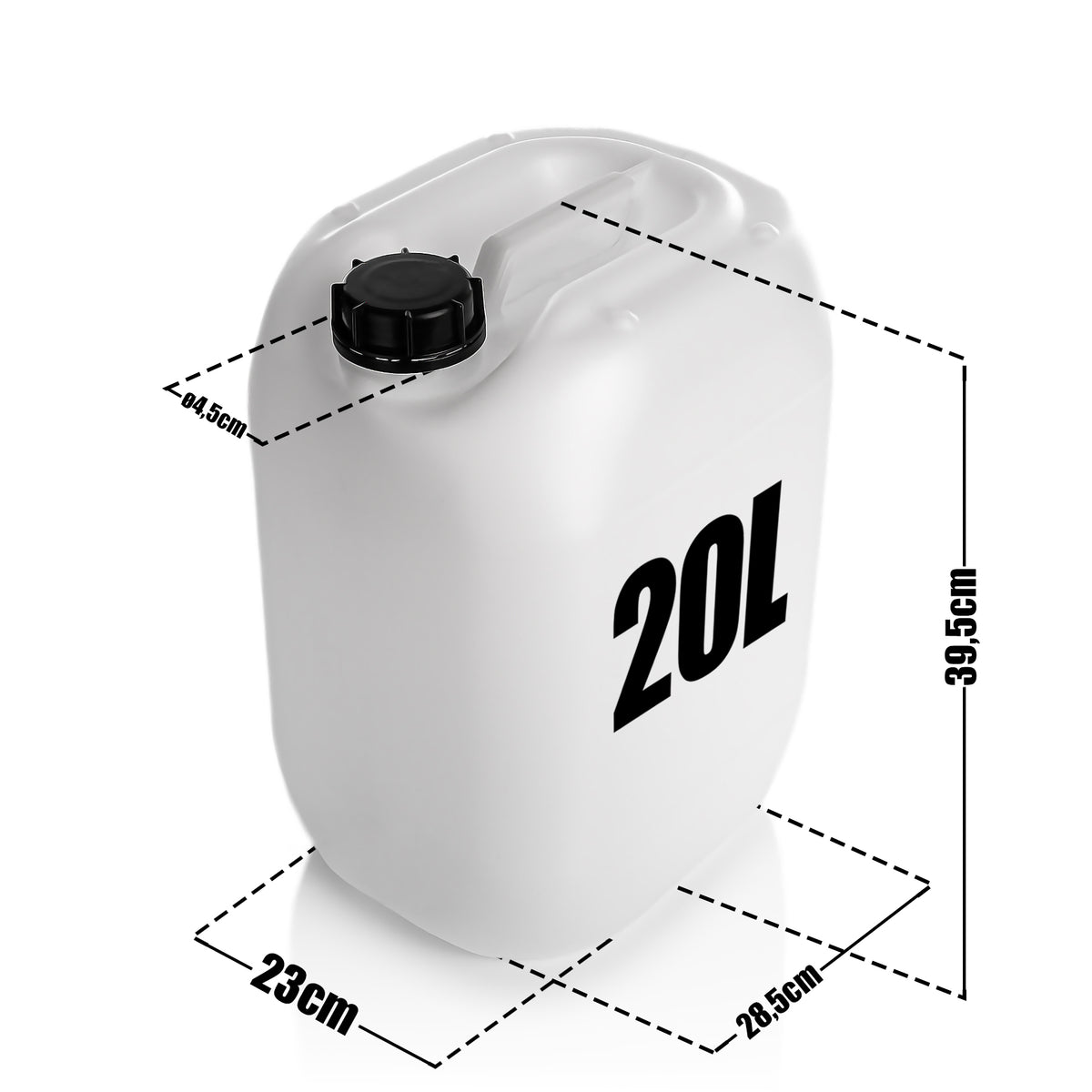 BigDean 2 Stück Wasserkanister 20L mit Auslaufhahn + Schraubdeckel - für Lebensmittel & Industrie - BPA frei lebensmittelecht stapelbar UN-Zulassung DIN 61 - tragbarer Wasserbehälter- Made in Germany image 3