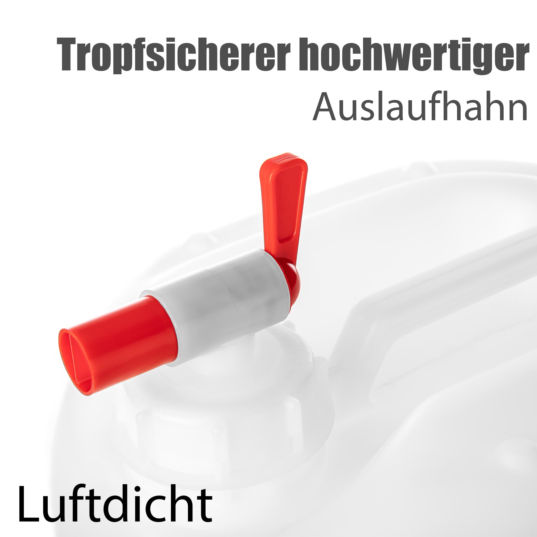 2x Wasserkanister 20L mit Auslaufhahn + Schraubdeckel naturweiß BPA frei lebensmittelecht 6