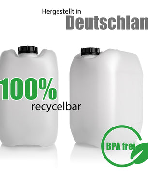2x Wasserkanister 20L mit Schraubverschluss naturweiß BPA frei lebensmittelecht UN Zulassung 2