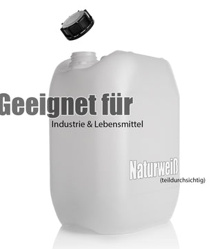 2x Wasserkanister 20L mit Schraubverschluss naturweiß BPA frei lebensmittelecht UN Zulassung 5