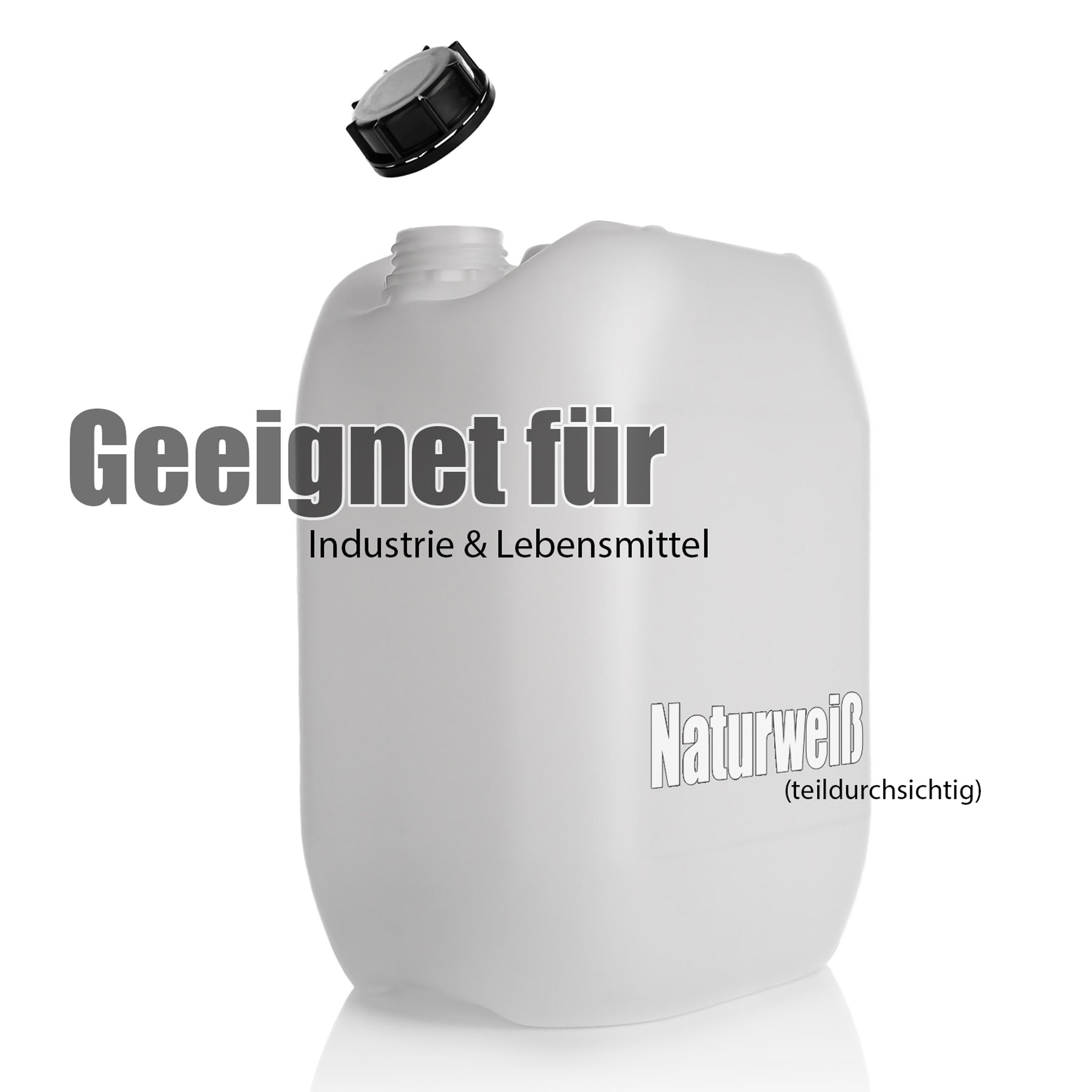 2x Wasserkanister 20L mit Schraubverschluss naturweiß BPA frei lebensmittelecht UN Zulassung 5