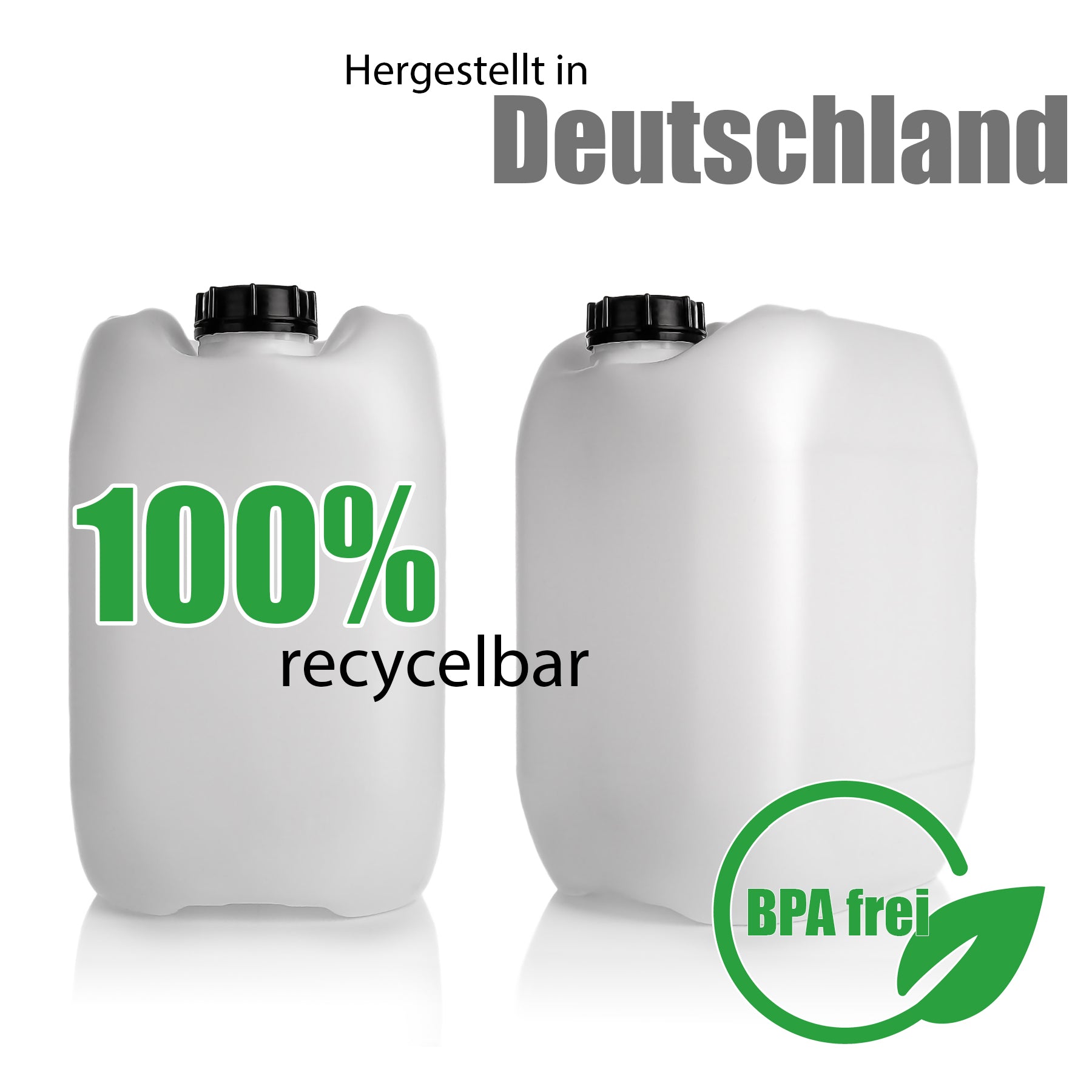 4x Wasserkanister 20L mit Schraubverschluss naturweiß BPA frei lebensmittelecht UN Zulassung 2