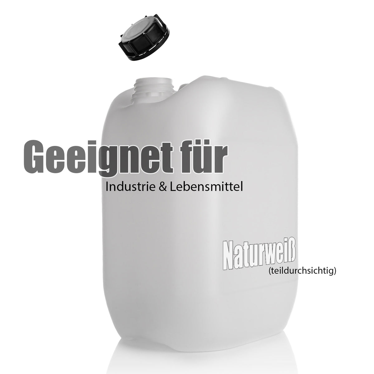 BigDean 4 Stück Wasserkanister 10L mit Schraubverschluss DIN 51 naturweiß - Lebensmittel & Industrie Zulassung - BPA frei lebensmittelecht stapelbar UN-Zulassung - tragbarer Wasserbehälter für Indoor & Outdoor - Made in Germany image 5