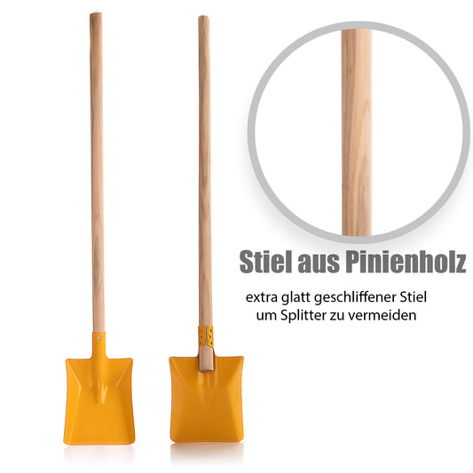 BigDean Kinder Schaufel Gartenschaufel - kindgerechte Gartengeräte - Metallschaufel mit stabilem Holz Stiel - Kindergartengeräte Gartenwerkzeuge für Kinder - Made in Germany image 2