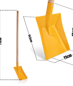 Kinder Schaufel Gartenschaufel - kindgerechte Gartengeräte - Metallschaufel mit stabilem Holz Stiel 3
