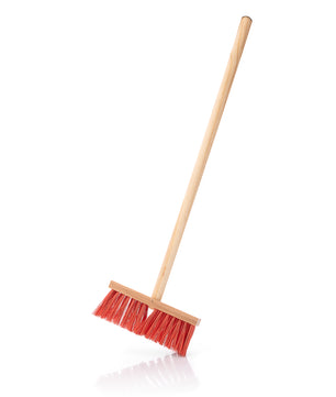 Kinder Besen Straßenbesen mit extra starken roten Borsten + stabilem Holzstiel – Kinder Gartengeräte 6