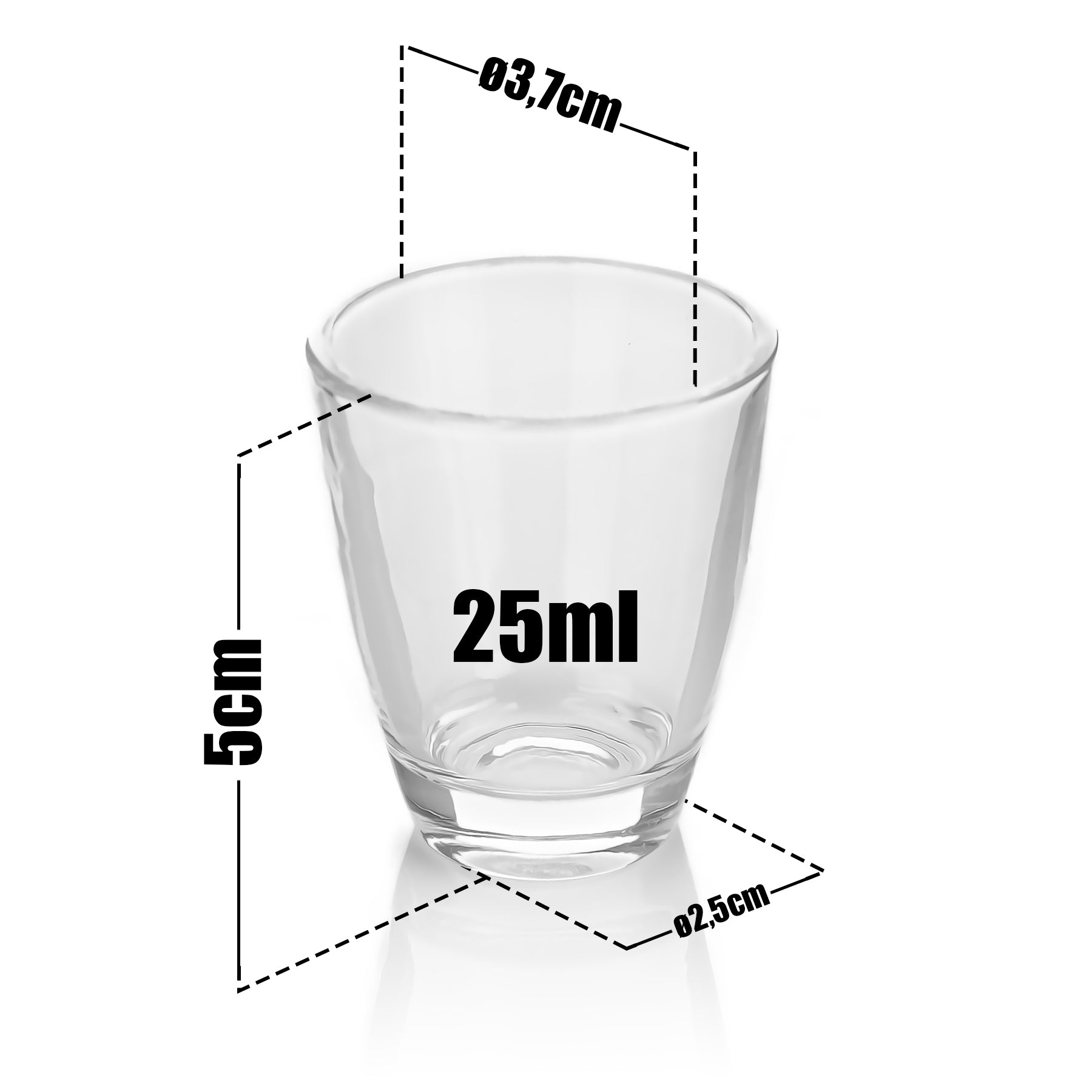 12 Schnapsgläser 2cl spülmaschinenfest - Shotgläser aus klarem Glas mit dickem Boden Gastro Qualität 3