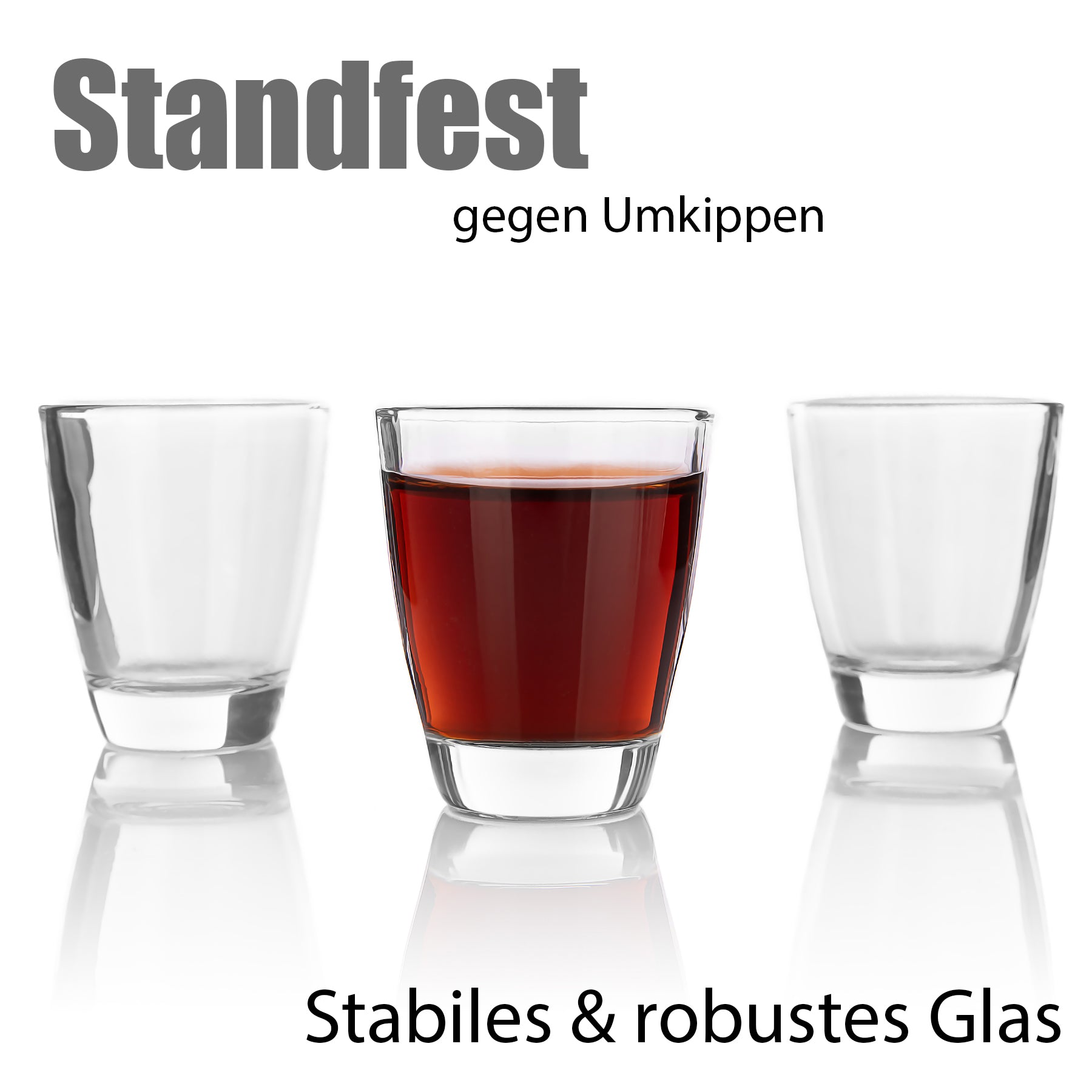 24 Schnapsgläser 2cl spülmaschinenfest - Shotgläser aus klarem Glas mit dickem Boden Gastro Qualität 5