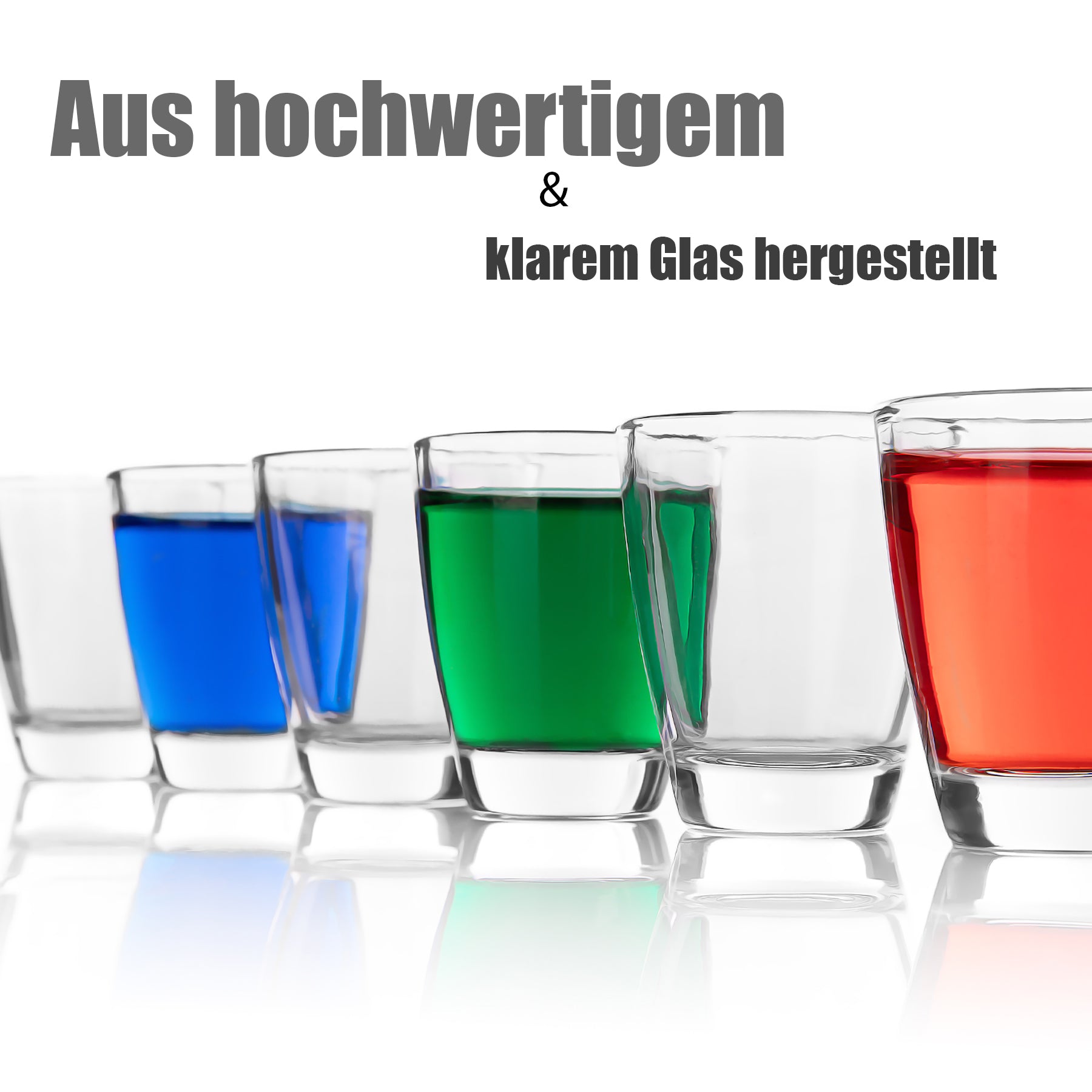 24 Schnapsgläser 2cl spülmaschinenfest - Shotgläser aus klarem Glas mit dickem Boden Gastro Qualität 6