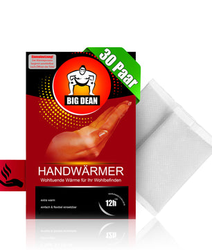 60 Stück (30 Paar) Handwärmer für bis zu 12h Wärme – sofort einsatzbereite Wärmekissen